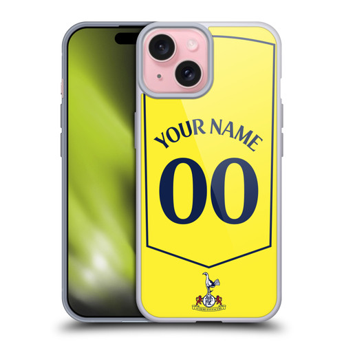 Custom Customised Personalised Tottenham Hotspur F.C. 2025/26 Badge Kit Third Soft Gel Case for Apple iPhone 15 Custom Customised Personalised Tottenham Hotspur F.C. 2025/26 Badge Kit Third Soft Gel Case for Apple iPhone 15