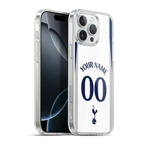 Custom Customised Personalised Tottenham Hotspur F.C. 2025/26 Badge Kit Home Soft Gel Case for Apple iPhone 16 Pro Max & MagSafe