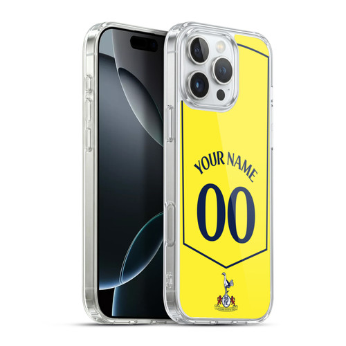 Custom Customised Personalised Tottenham Hotspur F.C. 2025/26 Badge Kit Third Soft Gel Case for Apple iPhone 16 Pro Max & MagSafe