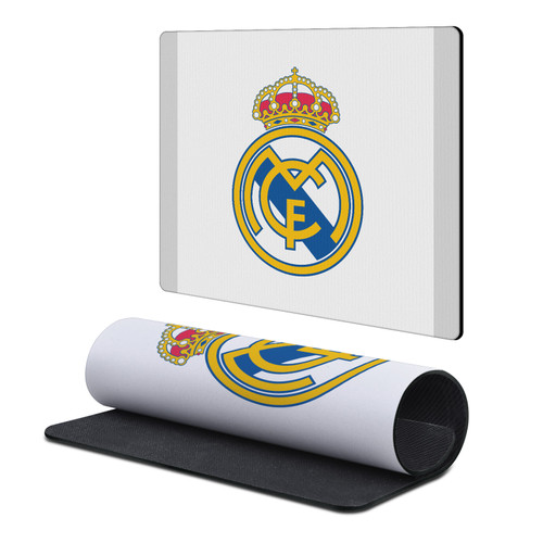 Real Madrid CF Badge White Gaming Office Desk PC Keyboard Mouse Mat Pad 9.84 x 11.81 x 0.12 inches (250 x 300 mm) - S