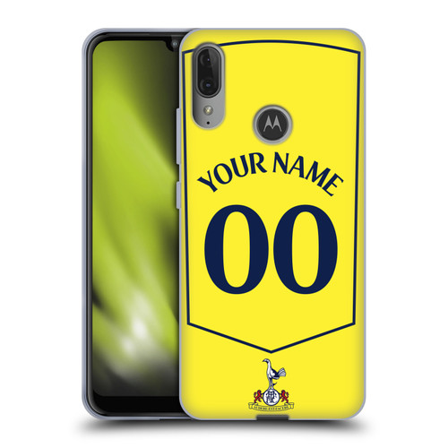 Custom Customised Personalised Tottenham Hotspur F.C. 2025/26 Badge Kit Third Soft Gel Case for Motorola Moto E6 Plus