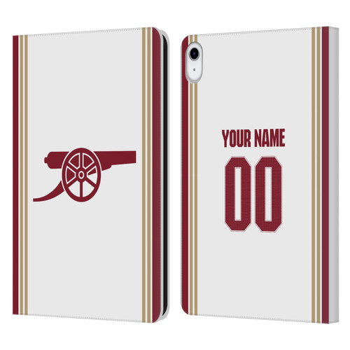 Custom Customised Personalised Arsenal FC 2025/26 Kit Third Leather Book Wallet Case Cover For Apple iPad 10.9 2022/2025