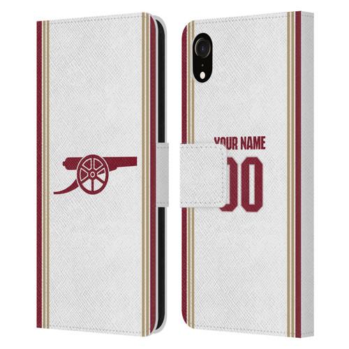 Custom Customised Personalised Arsenal FC 2025/26 Kit Third Leather Book Wallet Case Cover For Apple iPhone XR