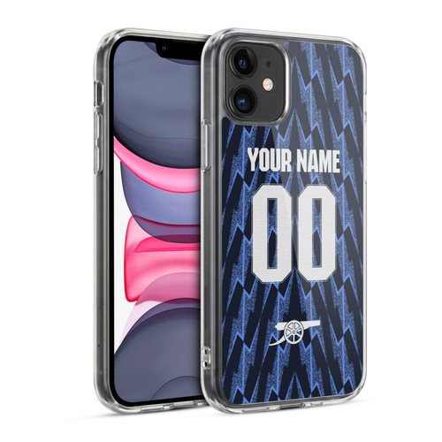 Custom Customised Personalised Arsenal FC 2025/26 Kit Away Soft Gel Case for Apple iPhone 11