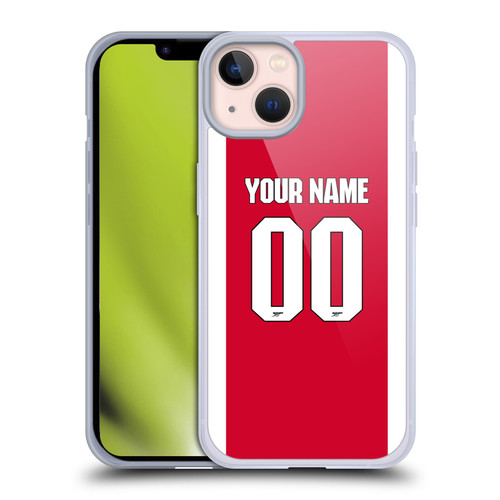 Custom Customised Personalised Arsenal FC 2025/26 Kit Home Soft Gel Case for Apple iPhone 13