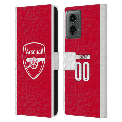 Custom Customised Personalised Arsenal FC 2025/26 Kit Home Leather Book Wallet Case Cover For Motorola Moto G (2024) Custom Customised Personalised Arsenal FC 2025/26 Kit Home Leather Book Wallet Case Cover For Motorola Moto G (2024)