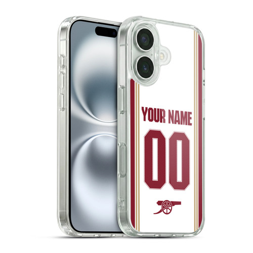 Custom Customised Personalised Arsenal FC 2025/26 Kit Third Soft Gel Case for Apple iPhone 16 & MagSafe