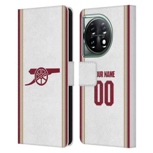Custom Customised Personalised Arsenal FC 2025/26 Kit Third Leather Book Wallet Case Cover For OnePlus 11 5G