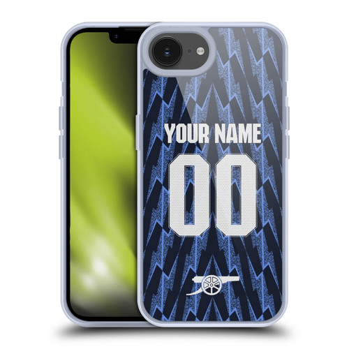 Custom Customised Personalised Arsenal FC 2025/26 Kit Away Soft Gel Case for Apple iPhone 16e