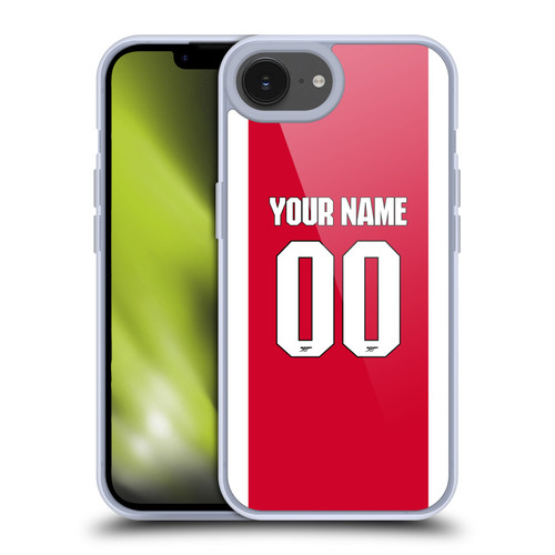 Custom Customised Personalised Arsenal FC 2025/26 Kit Home Soft Gel Case for Apple iPhone 16e Custom Customised Personalised Arsenal FC 2025/26 Kit Home Soft Gel Case for Apple iPhone 16e