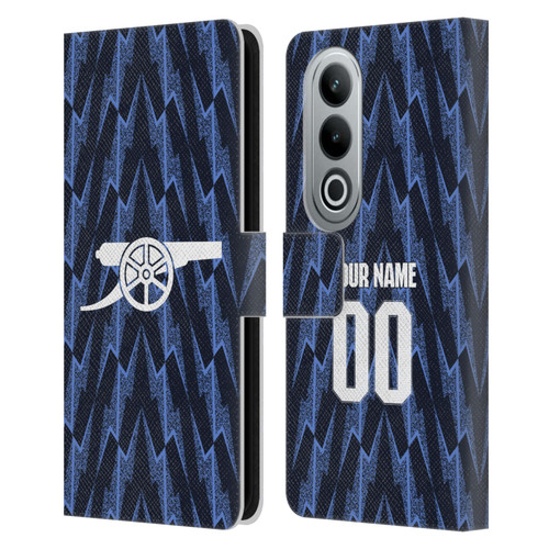 Custom Customised Personalised Arsenal FC 2025/26 Kit Away Leather Book Wallet Case Cover For OPPO OnePlus Ace 3V 5G