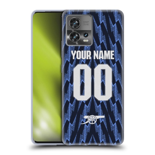Custom Customised Personalised Arsenal FC 2025/26 Kit Away Soft Gel Case for Motorola Moto Edge 30 Fusion