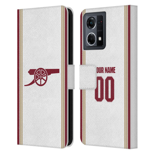Custom Customised Personalised Arsenal FC 2025/26 Kit Third Leather Book Wallet Case Cover For OPPO Reno8 4G