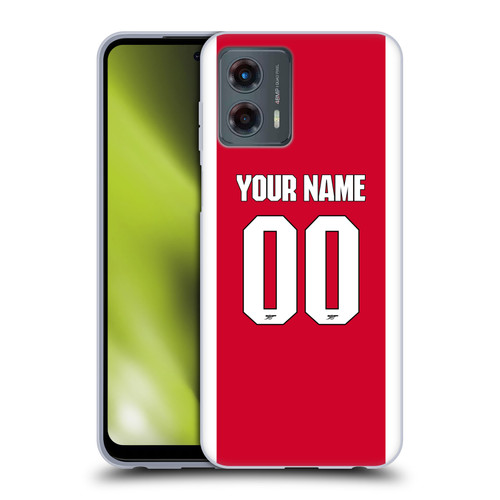 Custom Customised Personalised Arsenal FC 2025/26 Kit Home Soft Gel Case for Motorola Moto G (2023)