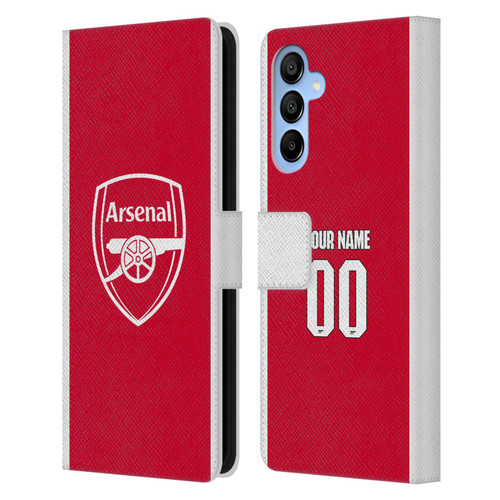 Custom Customised Personalised Arsenal FC 2025/26 Kit Home Leather Book Wallet Case Cover For Samsung Galaxy A16 5G