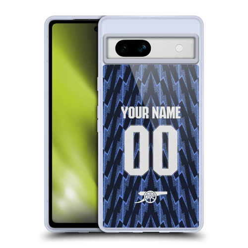 Custom Customised Personalised Arsenal FC 2025/26 Kit Away Soft Gel Case for Google Pixel 7a