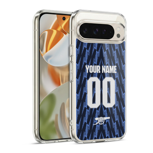Custom Customised Personalised Arsenal FC 2025/26 Kit Away Soft Gel Case for Google Pixel 9 / Pixel 9 Pro
