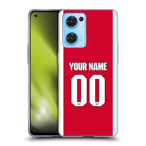 Custom Customised Personalised Arsenal FC 2025/26 Kit Home Soft Gel Case for OPPO Reno7 5G / Find X5 Lite Custom Customised Personalised Arsenal FC 2025/26 Kit Home Soft Gel Case for OPPO Reno7 5G / Find X5 Lite