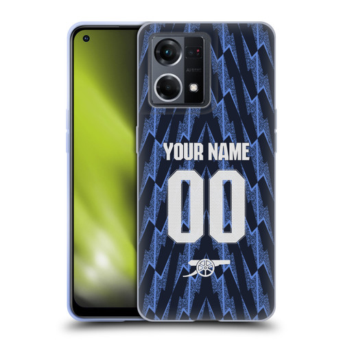 Custom Customised Personalised Arsenal FC 2025/26 Kit Away Soft Gel Case for OPPO Reno8 4G