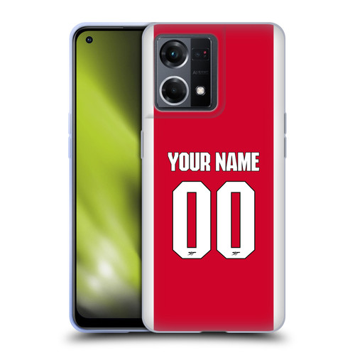 Custom Customised Personalised Arsenal FC 2025/26 Kit Home Soft Gel Case for OPPO Reno8 4G