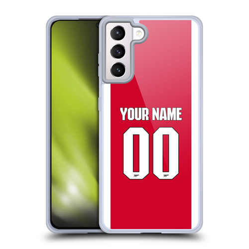 Custom Customised Personalised Arsenal FC 2025/26 Kit Home Soft Gel Case for Samsung Galaxy S21+ 5G Custom Customised Personalised Arsenal FC 2025/26 Kit Home Soft Gel Case for Samsung Galaxy S21+ 5G