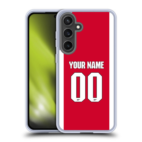 Custom Customised Personalised Arsenal FC 2025/26 Kit Home Soft Gel Case for Samsung Galaxy S24 FE