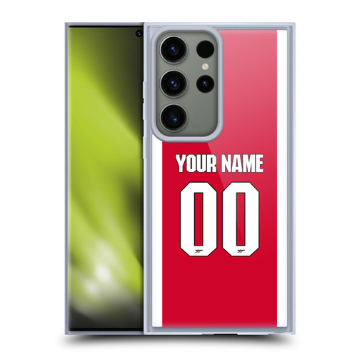 Custom Customised Personalised Arsenal FC 2025/26 Kit Home Soft Gel Case for Samsung Galaxy S23 Ultra 5G