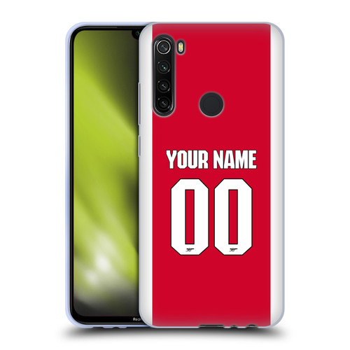 Custom Customised Personalised Arsenal FC 2025/26 Kit Home Soft Gel Case for Xiaomi Redmi Note 8T Custom Customised Personalised Arsenal FC 2025/26 Kit Home Soft Gel Case for Xiaomi Redmi Note 8T
