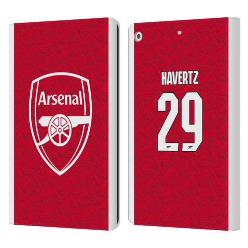 Arsenal FC 2025/26 Players Home Kit Kai Havertz Leather Book Wallet Case Cover For Apple iPad 10.2 2019/2020/2021