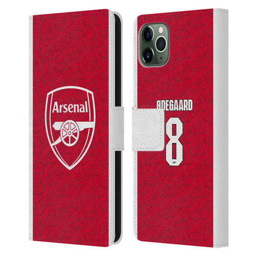 Arsenal FC 2025/26 Players Home Kit Martin Ødegaard Leather Book Wallet Case Cover For Apple iPhone 11 Pro Max Arsenal FC 2025/26 Players Home Kit Martin Ødegaard Leather Book Wallet Case Cover For Apple iPhone 11 Pro Max