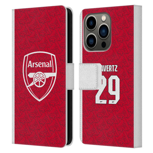 Arsenal FC 2025/26 Players Home Kit Kai Havertz Leather Book Wallet Case Cover For Apple iPhone 14 Pro Arsenal FC 2025/26 Players Home Kit Kai Havertz Leather Book Wallet Case Cover For Apple iPhone 14 Pro