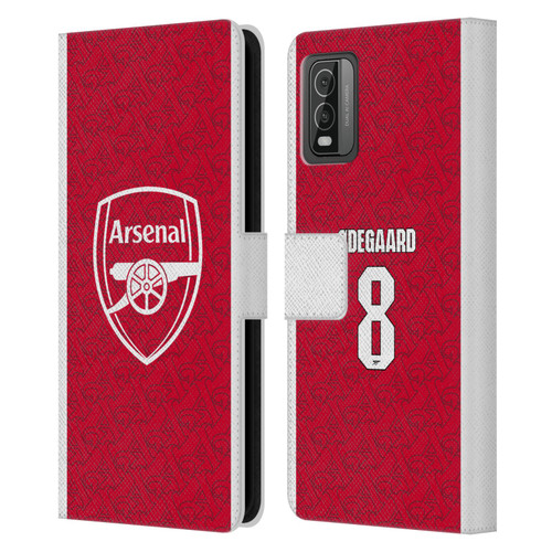 Arsenal FC 2025/26 Players Home Kit Martin Ødegaard Leather Book Wallet Case Cover For Nokia C210