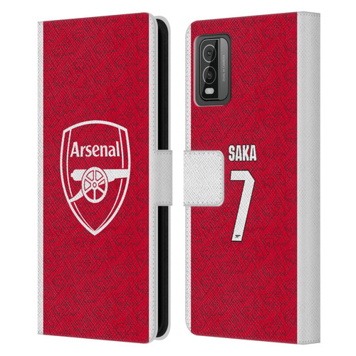Arsenal FC 2025/26 Players Home Kit Bukayo Saka Leather Book Wallet Case Cover For Nokia C210