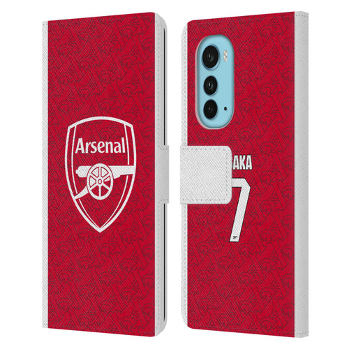 Arsenal FC 2025/26 Players Home Kit Bukayo Saka Leather Book Wallet Case Cover For Motorola Edge (2022)