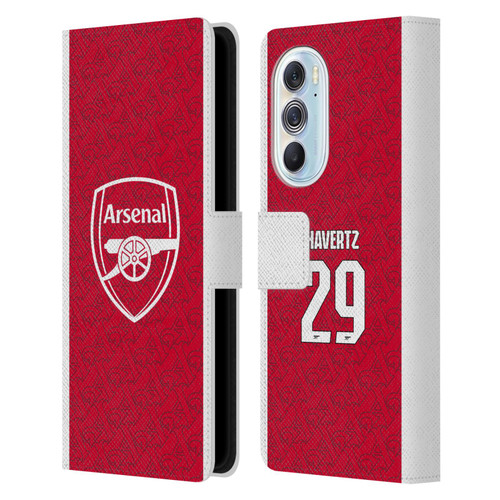 Arsenal FC 2025/26 Players Home Kit Kai Havertz Leather Book Wallet Case Cover For Motorola Edge X30