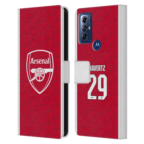Arsenal FC 2025/26 Players Home Kit Kai Havertz Leather Book Wallet Case Cover For Motorola Moto G Play (2023)