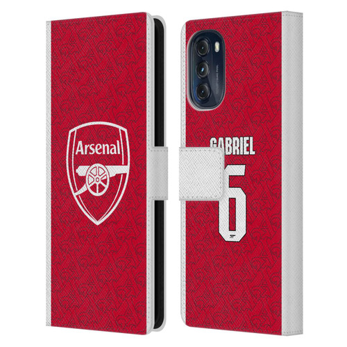Arsenal FC 2025/26 Players Home Kit Gabriel Magalhães Leather Book Wallet Case Cover For Motorola Moto G (2022) Arsenal FC 2025/26 Players Home Kit Gabriel Magalhães Leather Book Wallet Case Cover For Motorola Moto G (2022)