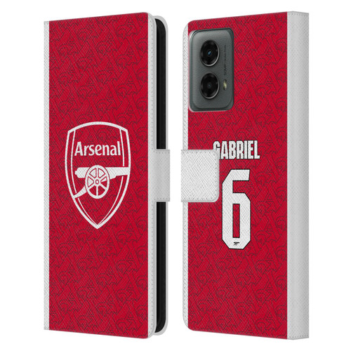 Arsenal FC 2025/26 Players Home Kit Gabriel Magalhães Leather Book Wallet Case Cover For Motorola Moto G (2024) Arsenal FC 2025/26 Players Home Kit Gabriel Magalhães Leather Book Wallet Case Cover For Motorola Moto G (2024)