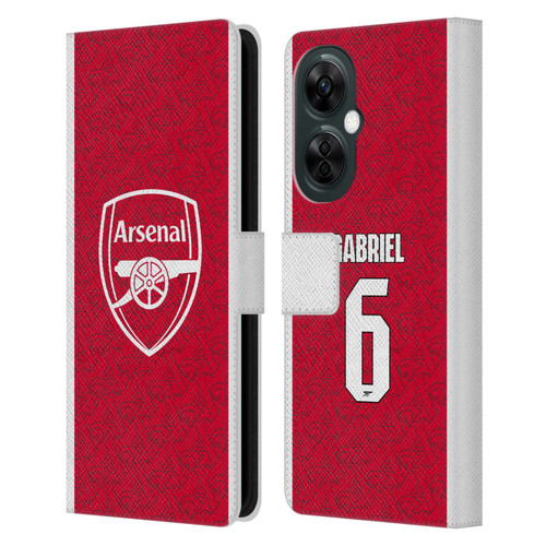 Arsenal FC 2025/26 Players Home Kit Gabriel Magalhães Leather Book Wallet Case Cover For OnePlus Nord N30 Arsenal FC 2025/26 Players Home Kit Gabriel Magalhães Leather Book Wallet Case Cover For OnePlus Nord N30