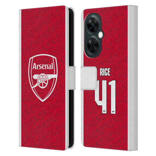 Arsenal FC 2025/26 Players Home Kit Declan Rice Leather Book Wallet Case Cover For OnePlus Nord N30