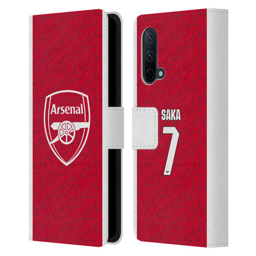Arsenal FC 2025/26 Players Home Kit Bukayo Saka Leather Book Wallet Case Cover For OnePlus Nord CE 5G