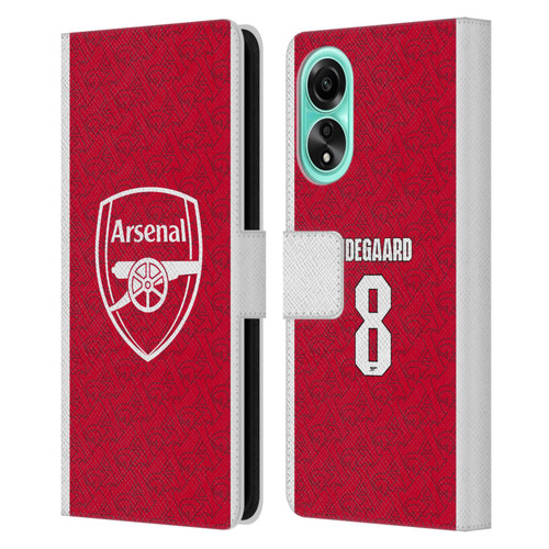 Arsenal FC 2025/26 Players Home Kit Martin Ødegaard Leather Book Wallet Case Cover For OPPO A78 4G Arsenal FC 2025/26 Players Home Kit Martin Ødegaard Leather Book Wallet Case Cover For OPPO A78 4G