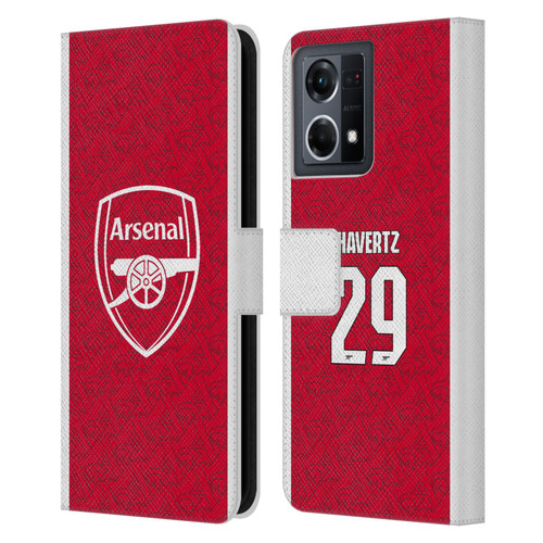 Arsenal FC 2025/26 Players Home Kit Kai Havertz Leather Book Wallet Case Cover For OPPO Reno8 4G
