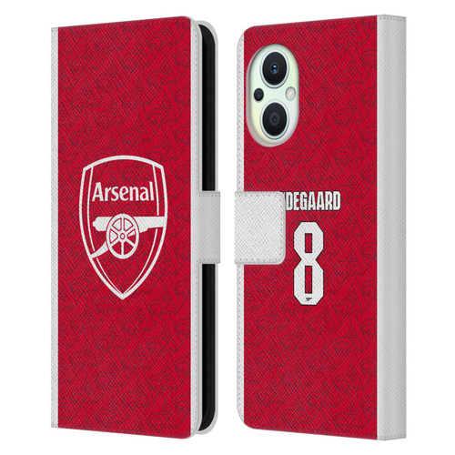 Arsenal FC 2025/26 Players Home Kit Martin Ødegaard Leather Book Wallet Case Cover For OPPO Reno8 Lite Arsenal FC 2025/26 Players Home Kit Martin Ødegaard Leather Book Wallet Case Cover For OPPO Reno8 Lite