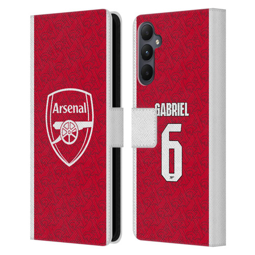 Arsenal FC 2025/26 Players Home Kit Gabriel Magalhães Leather Book Wallet Case Cover For Samsung Galaxy A05s