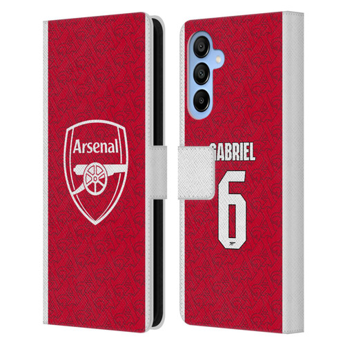 Arsenal FC 2025/26 Players Home Kit Gabriel Magalhães Leather Book Wallet Case Cover For Samsung Galaxy A16 5G