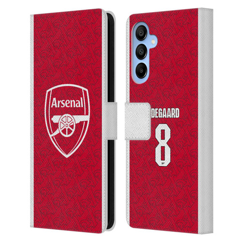 Arsenal FC 2025/26 Players Home Kit Martin Ødegaard Leather Book Wallet Case Cover For Samsung Galaxy A16 5G
