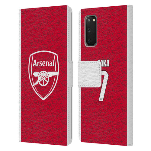 Arsenal FC 2025/26 Players Home Kit Bukayo Saka Leather Book Wallet Case Cover For Samsung Galaxy S20 / S20 5G Arsenal FC 2025/26 Players Home Kit Bukayo Saka Leather Book Wallet Case Cover For Samsung Galaxy S20 / S20 5G