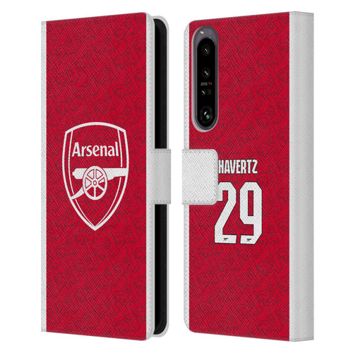 Arsenal FC 2025/26 Players Home Kit Kai Havertz Leather Book Wallet Case Cover For Sony Xperia 1 IV