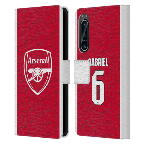 Arsenal FC 2025/26 Players Home Kit Gabriel Magalhães Leather Book Wallet Case Cover For Sony Xperia 5 IV Arsenal FC 2025/26 Players Home Kit Gabriel Magalhães Leather Book Wallet Case Cover For Sony Xperia 5 IV